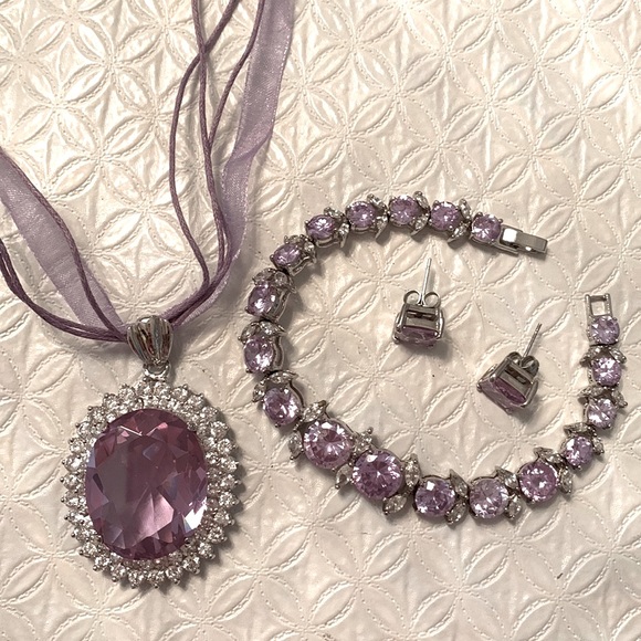 🌹Princess purple jewellery set - Picture 2 of 10